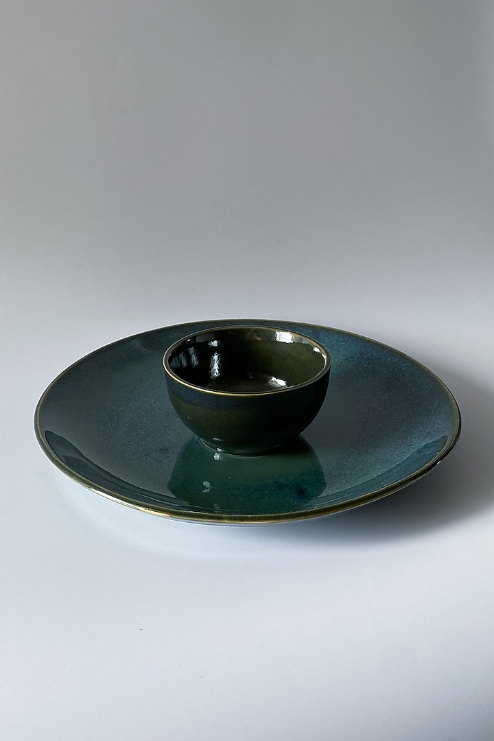 Ceramic Rainforest Glazed Dinner Plate by Andneat at Pernia's Pop Up Shop