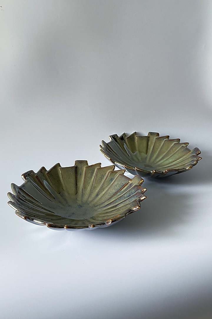 Ceramic Daintree Glazed Handcrafted Serving Bowl by Andneat