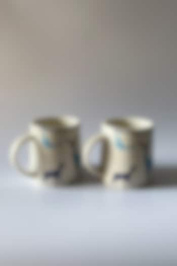 Off-White Ceramic Handcrafted Mug Set by Andneat