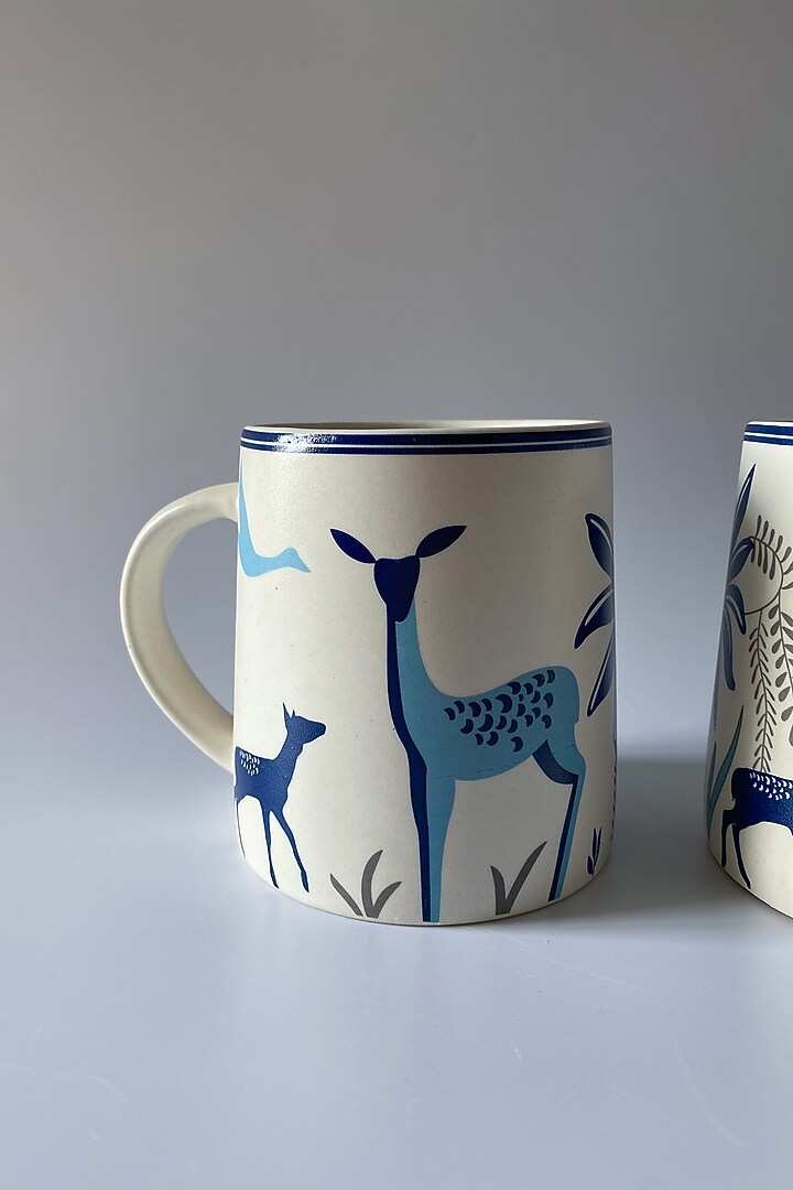 Off-White Ceramic Handcrafted Mug Set by Andneat at Pernia's Pop Up Shop