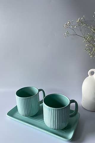 Light Sage Green Ceramic Hand Glazed Mug Set by Andneat