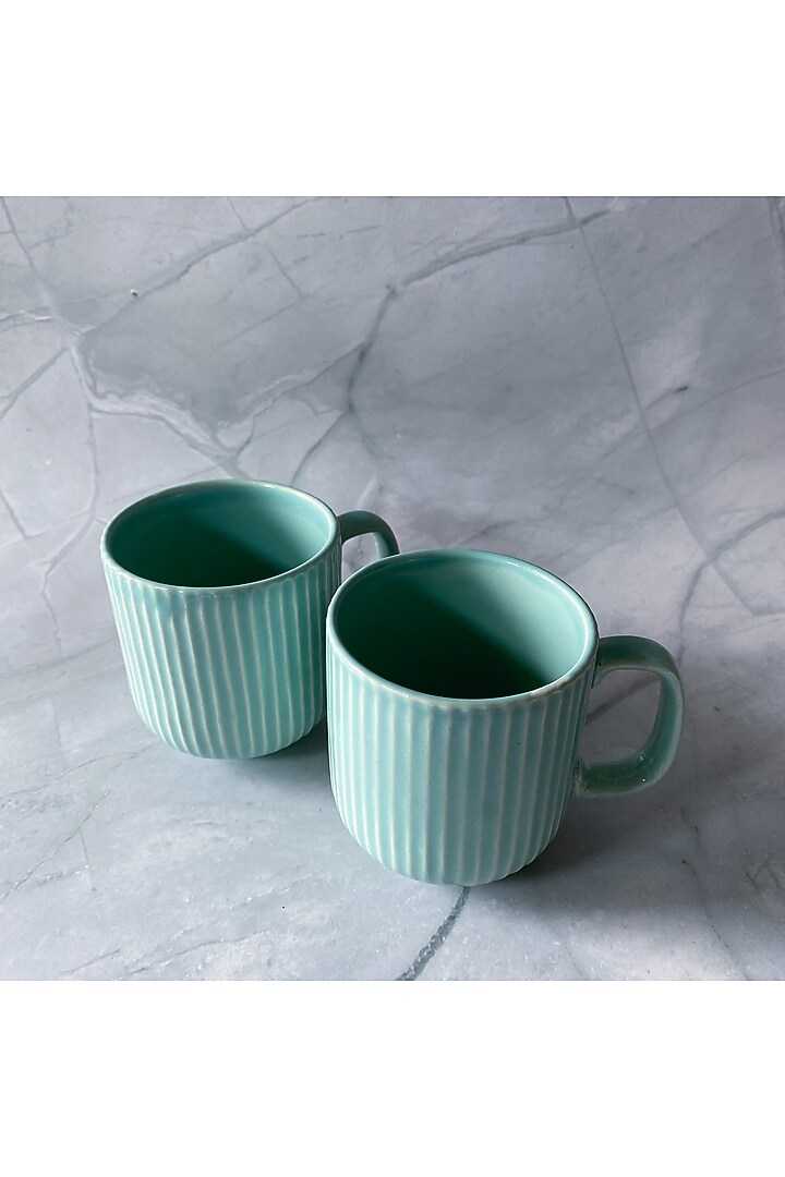 Light Sage Green Ceramic Hand Glazed Mug Set by Andneat at Pernia's Pop Up Shop
