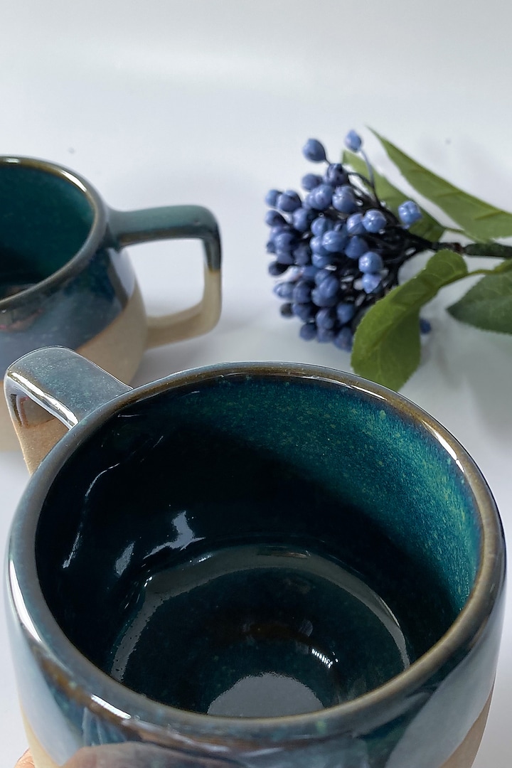 Beige Ceramic Glazed Mug Set by Andneat at Pernia's Pop Up Shop