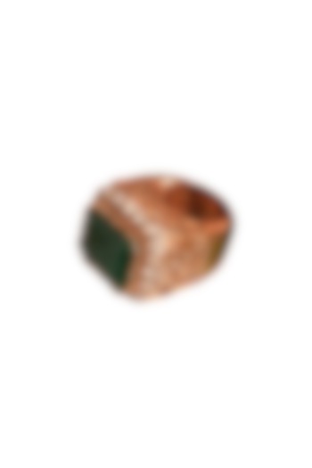 14Kt Yellow Gold Emerald Green Diamond Ring by ANGELZ at Pernia's Pop Up Shop