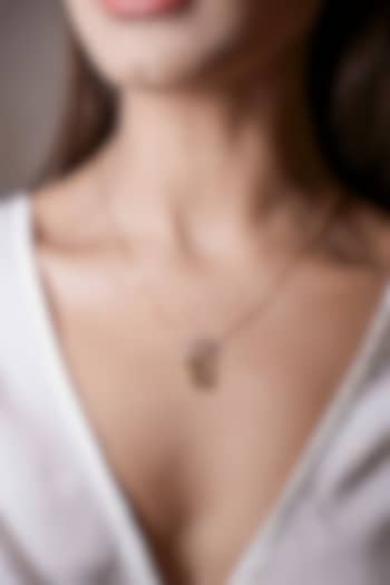 14Kt Yellow Gold Diamond Ek Onkar Necklace by ANGELZ at Pernia's Pop Up Shop