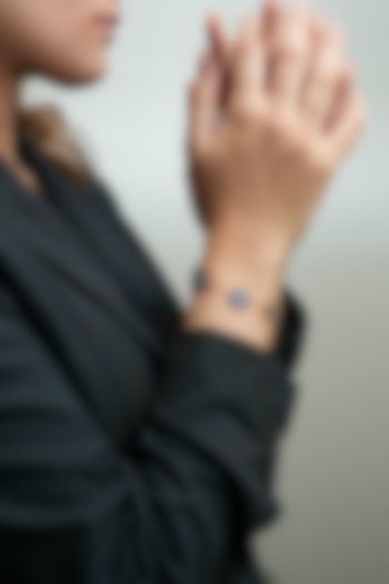 14Kt Yellow Gold Blue Semi-Precious Stone Bracelet by ANGELZ at Pernia's Pop Up Shop