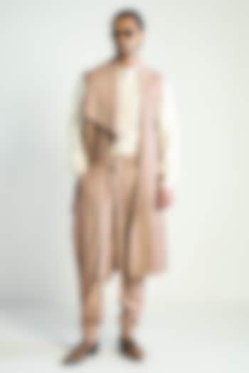 Rose Taupe Cotton Silk Overlay by Antar Agni Men at Pernia's Pop Up Shop