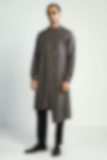 Black Cotton Satin Pyjama Pants by Antar Agni Men at Pernia's Pop Up Shop