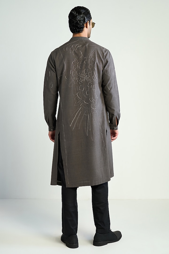 Black Cotton Satin Pyjama Pants by Antar Agni Men at Pernia's Pop Up Shop