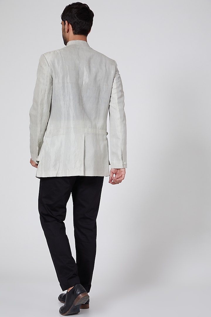 Grey Ombre Overlay Jacket by Antar Agni Men at Pernia's Pop Up Shop