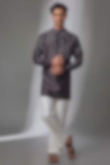 Purple Cotton Silk Kurta by Antar Agni Men at Pernia's Pop Up Shop