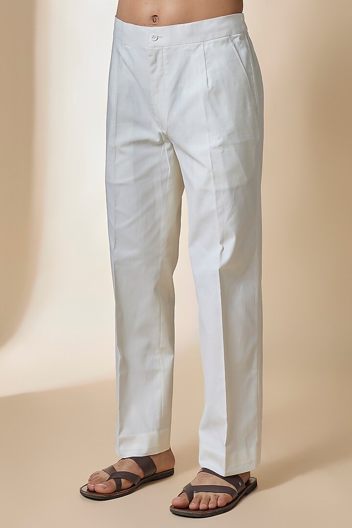 Ice Blue Cotton Silk Satin Kurta by Antar Agni Men at Pernia's Pop Up Shop