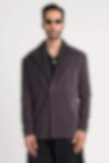 Purple Corduroy Retro Shacket by Antar Agni Men at Pernia's Pop Up Shop