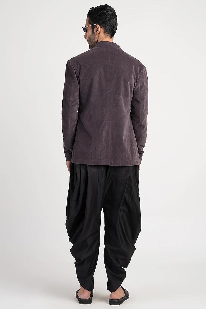 Purple Corduroy Retro Shacket by Antar Agni Men at Pernia's Pop Up Shop