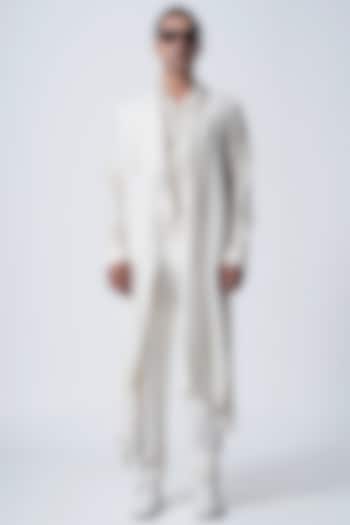 Ivory Silk Overlay by Antar Agni Men at Pernia's Pop Up Shop
