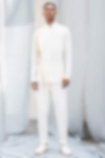 White Khadi Pajama Pants by Antar Agni Men at Pernia's Pop Up Shop