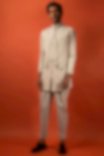 Beige Cotton Pajama Pants by Antar Agni Men at Pernia's Pop Up Shop