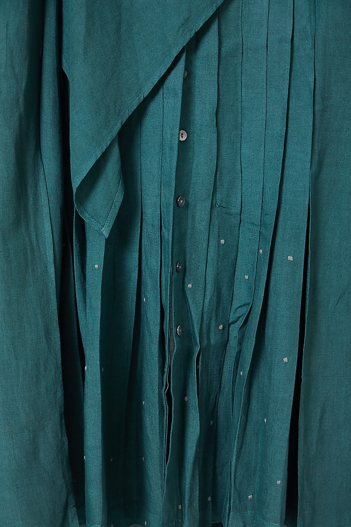 Pine Green Draped Dress by Antar Agni at Pernia's Pop Up Shop