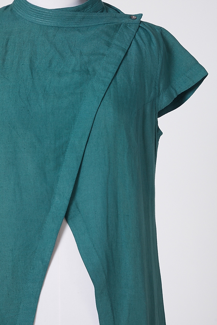 Pine Green Overlap Top by Antar Agni at Pernia's Pop Up Shop