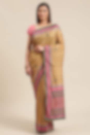 Multi-Colored Embroidered Saree by Angarika