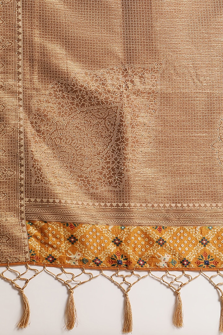 Yellow Digital Printed Festive Saree by Angarika at Pernia's Pop Up Shop
