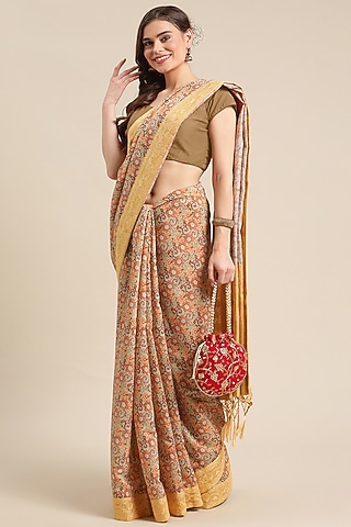 Multi-Colored Printed Saree by Angarika