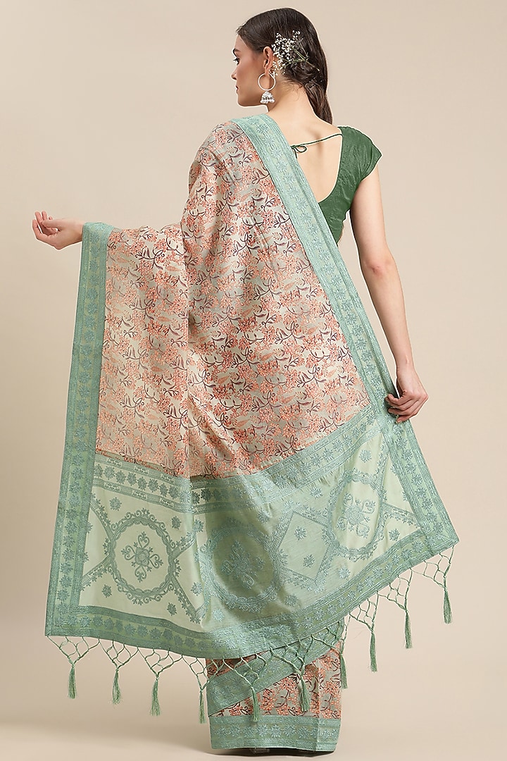 Multi-Colored Chanderi Silk Printed Festive Saree by Angarika at Pernia's Pop Up Shop