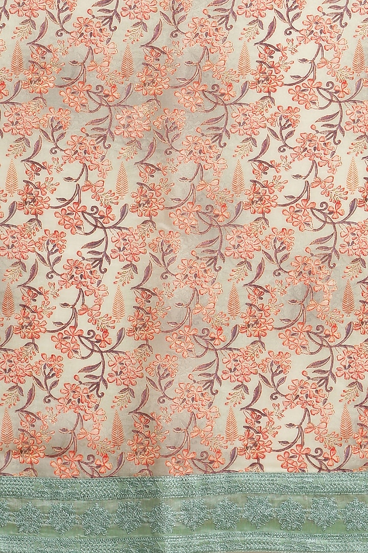Multi-Colored Chanderi Silk Printed Festive Saree by Angarika at Pernia's Pop Up Shop