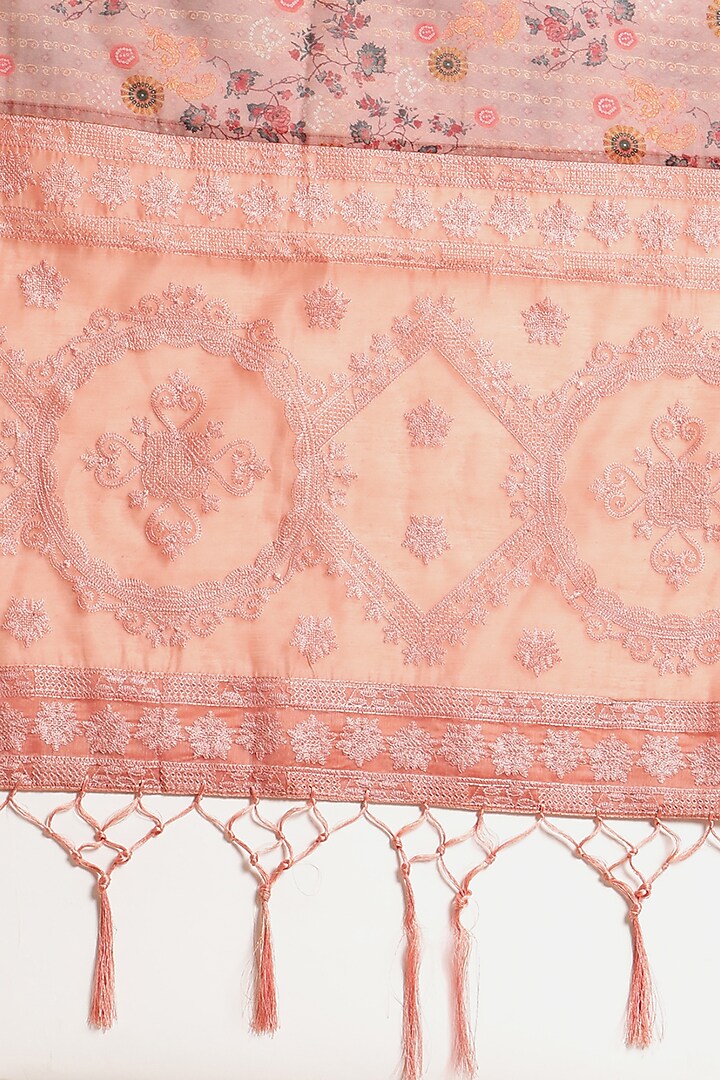 Pink Chanderi Silk Printed Festive Saree by Angarika at Pernia's Pop Up Shop