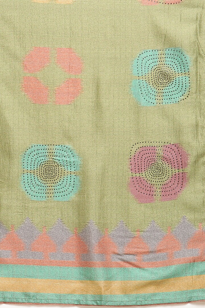 Grey Ikat Printed Festive Saree by Angarika at Pernia's Pop Up Shop