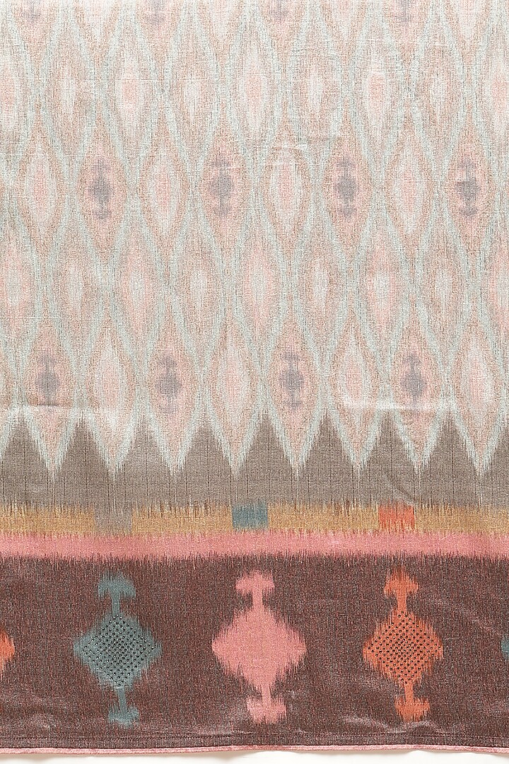 Grey Printed Festive Saree by Angarika at Pernia's Pop Up Shop