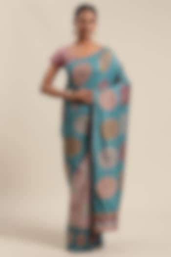 Pink Ikat Printed Saree by Angarika at Pernia's Pop Up Shop