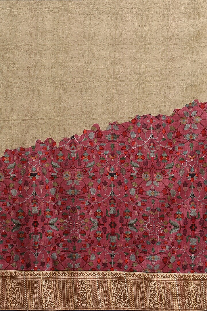 Magenta Printed Festive Saree by Angarika at Pernia's Pop Up Shop