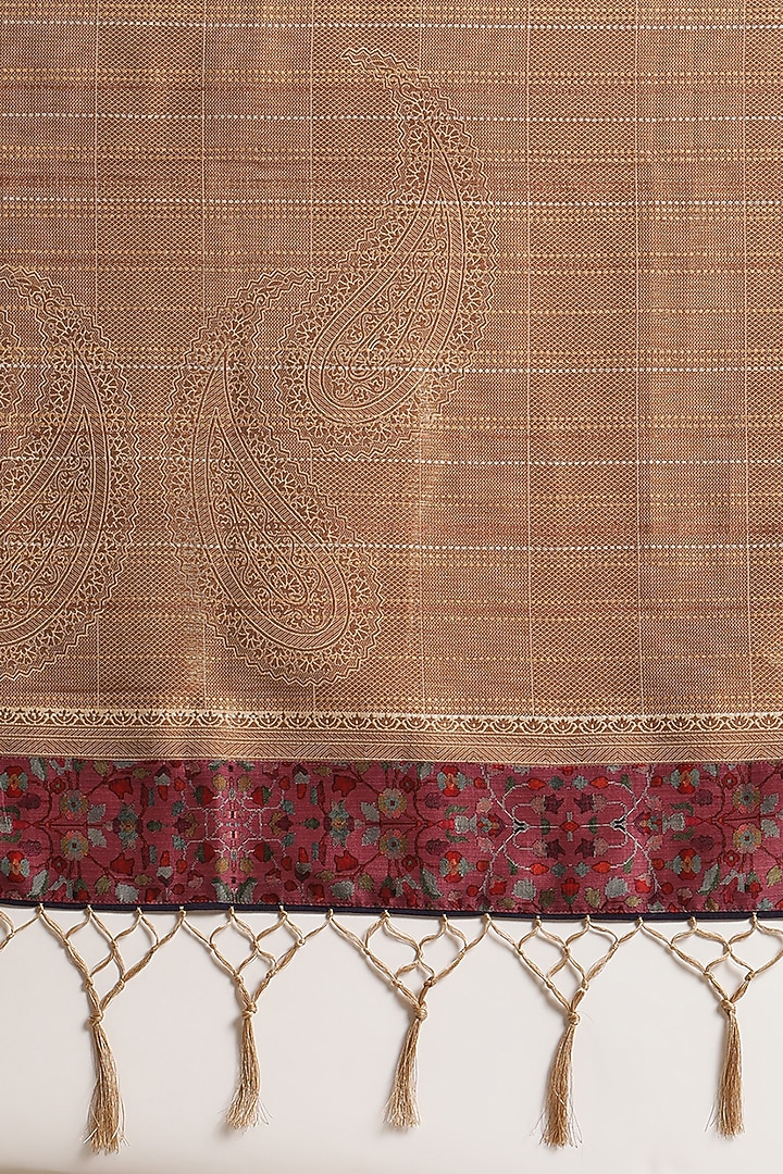 Magenta Printed Festive Saree by Angarika at Pernia's Pop Up Shop