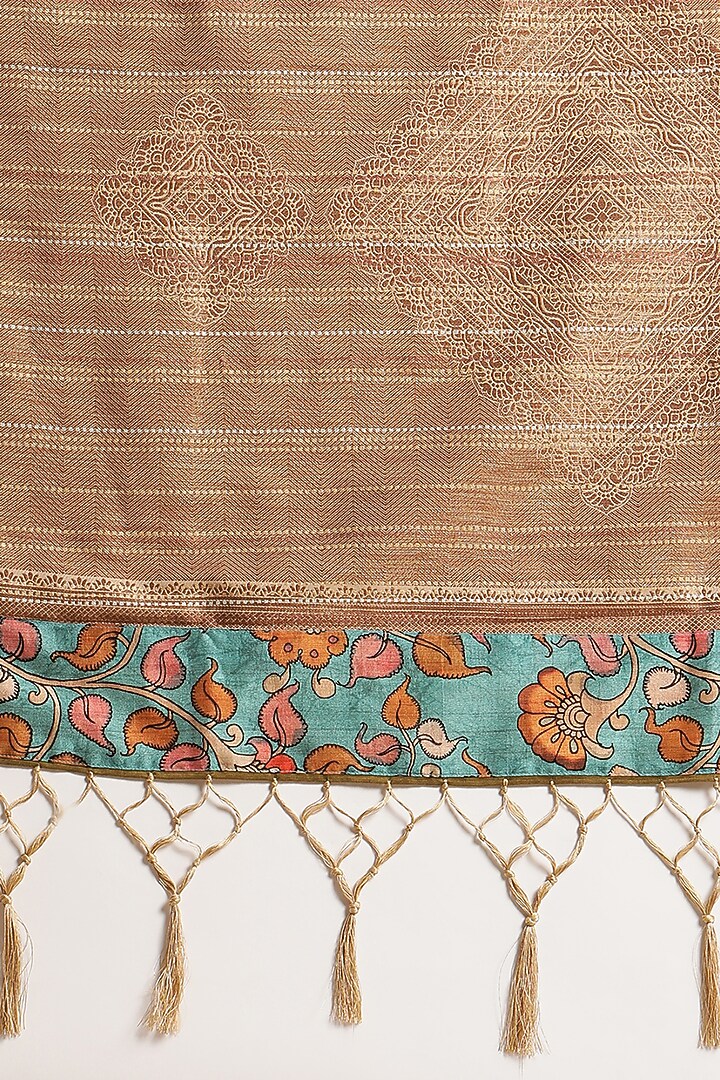 Green Digital Printed Festive Saree by Angarika at Pernia's Pop Up Shop