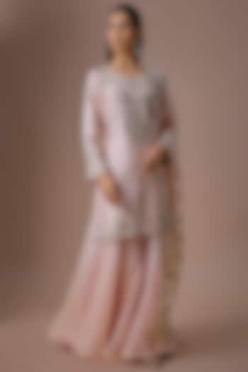 Champagne Organza Bridal Sharara Set by Anushree Reddy at Pernia's Pop Up Shop