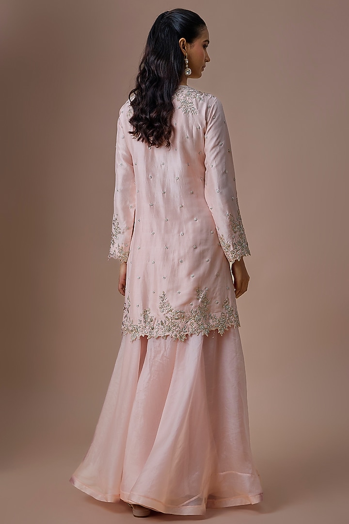 Champagne Organza Bridal Sharara Set by Anushree Reddy at Pernia's Pop Up Shop