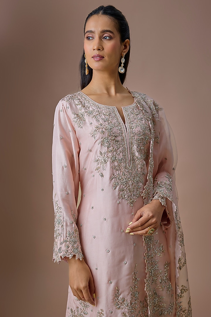 Champagne Organza Bridal Sharara Set by Anushree Reddy at Pernia's Pop Up Shop