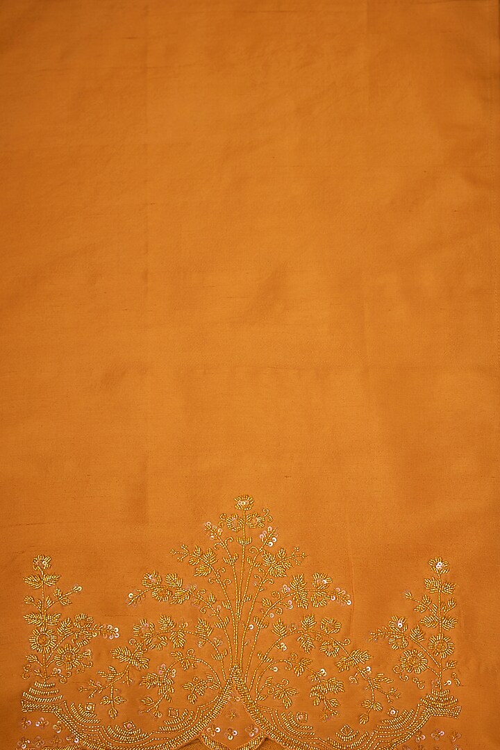 Orange Organza Hand Embroidered Reception Saree by Anushree Reddy at Pernia's Pop Up Shop