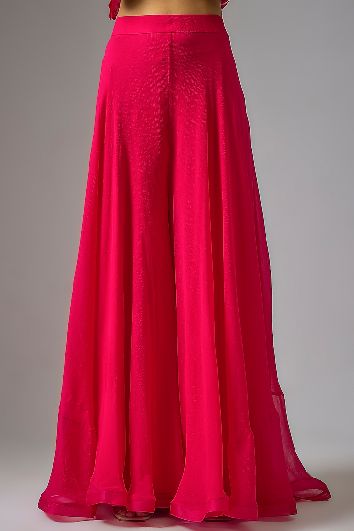 Red Organza Bridal Sharara Set by Anushree Reddy at Pernia's Pop Up Shop