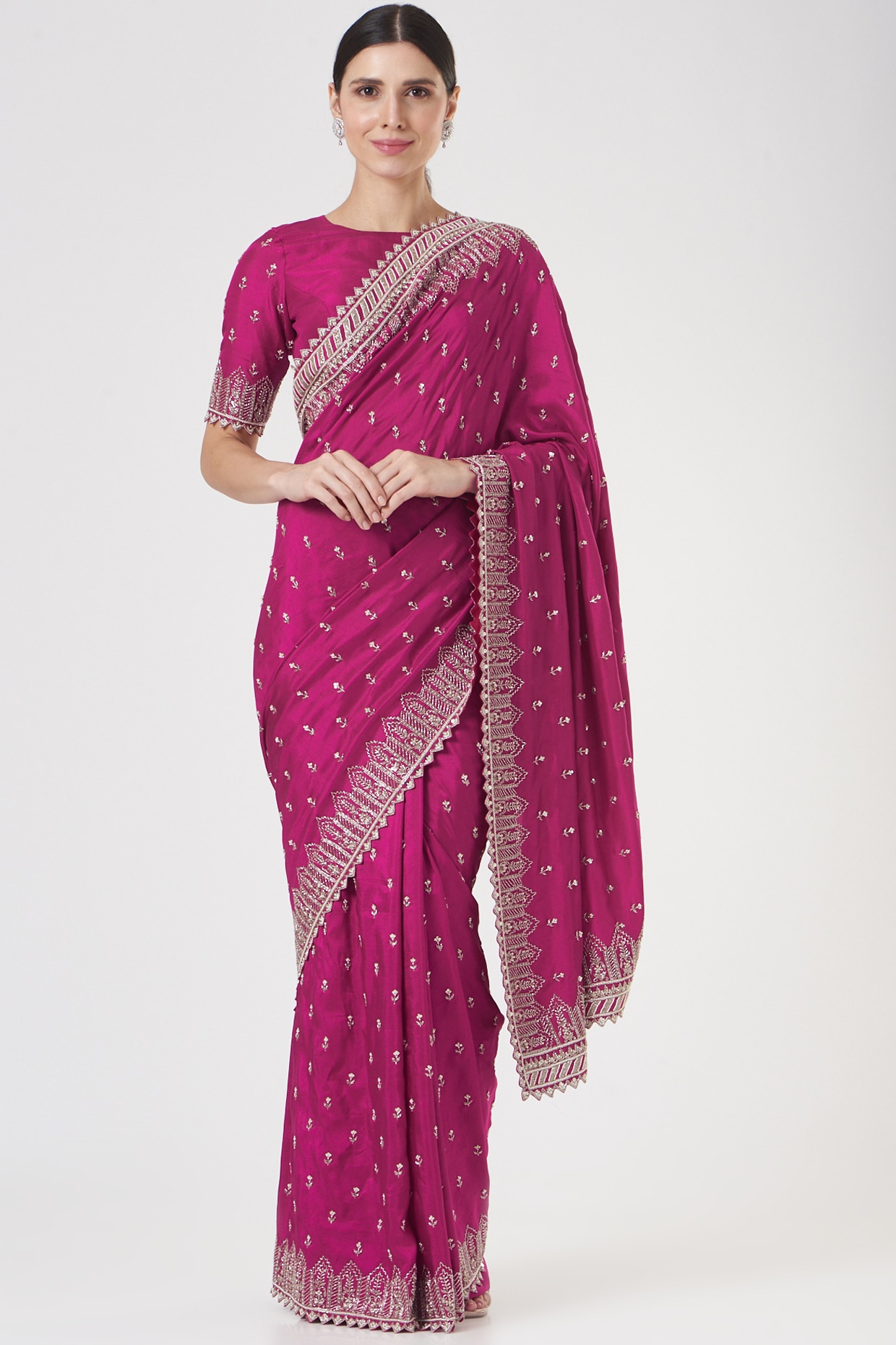 Buy Mauve Purple Georgette Saree online-Karagiri