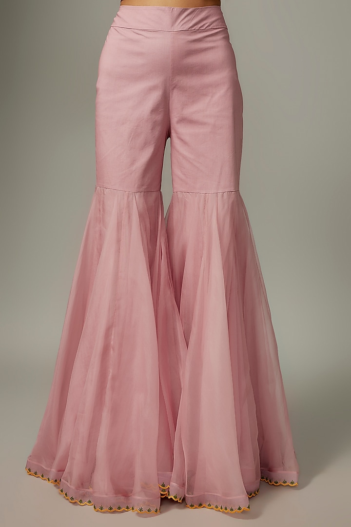 Pink Organza Bridal Sharara Set by Anushree Reddy at Pernia's Pop Up Shop