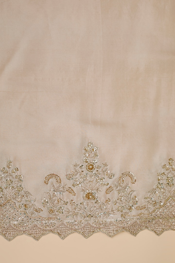 Champagne Organza Bridal Saree Set by Anushree Reddy at Pernia's Pop Up Shop