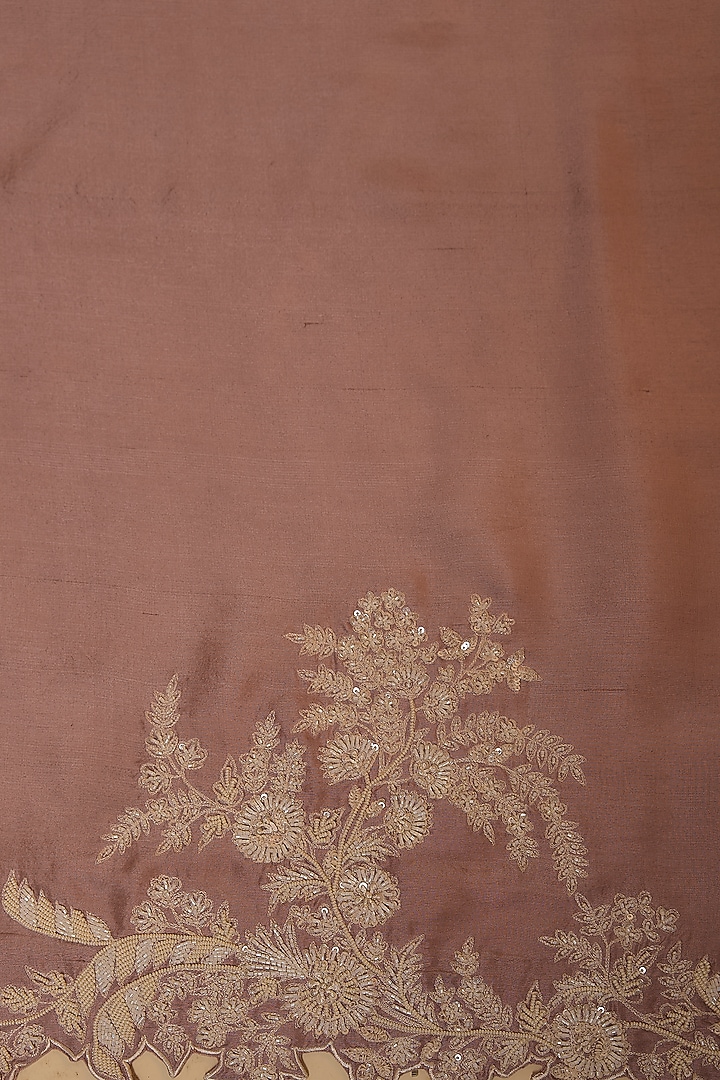 Dusty Pink Organza Reception Saree Set by Anushree Reddy at Pernia's Pop Up Shop