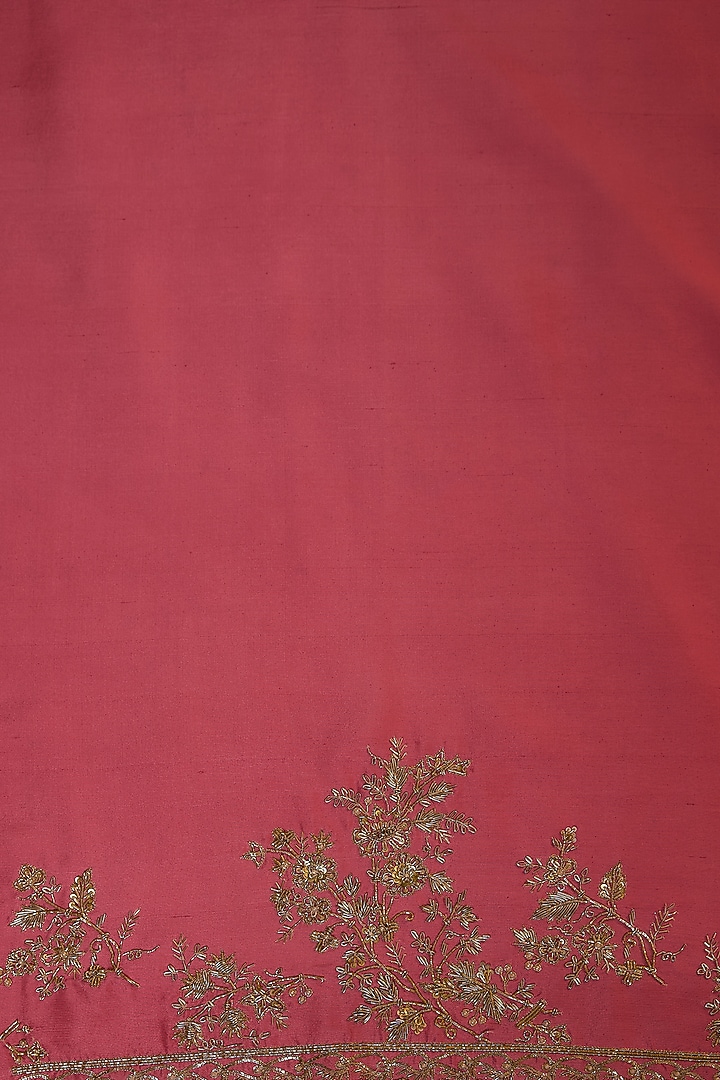 Pink Organza Bridal Saree Set by Anushree Reddy at Pernia's Pop Up Shop