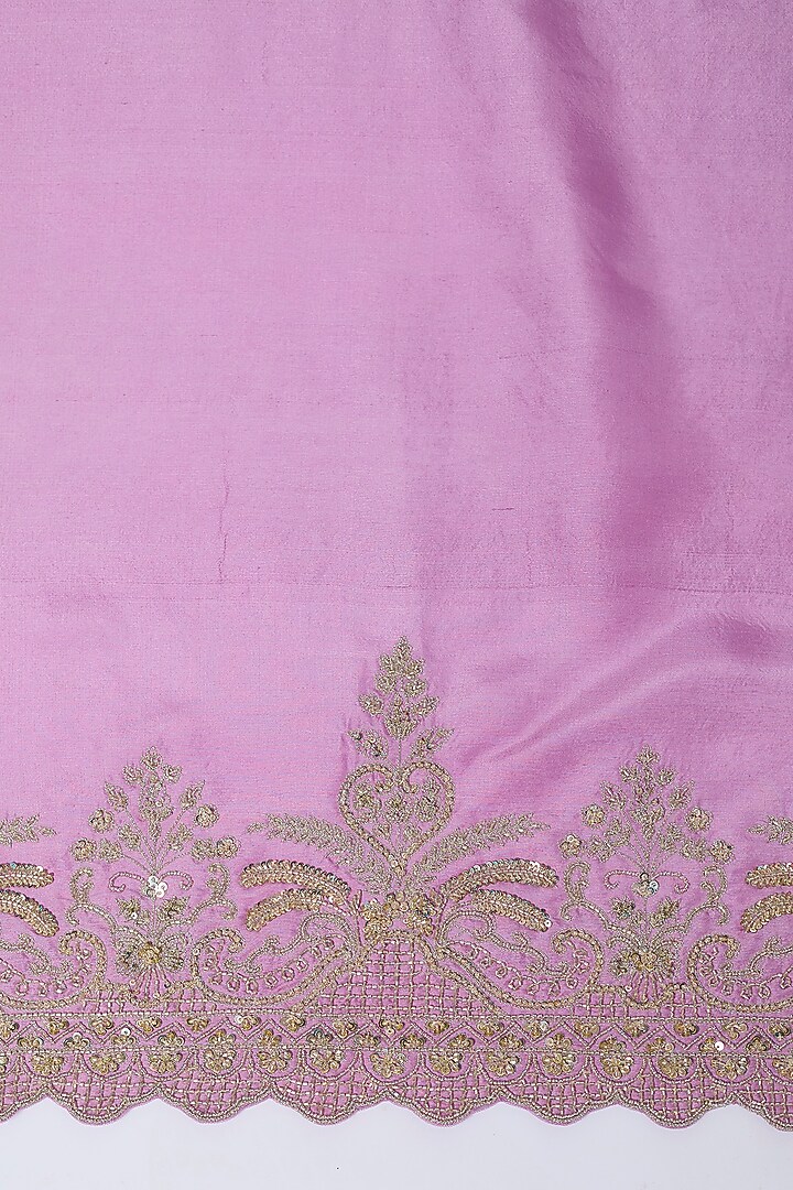 Lavender Organza Hand Embroidered Bridal Saree Set by Anushree Reddy at Pernia's Pop Up Shop