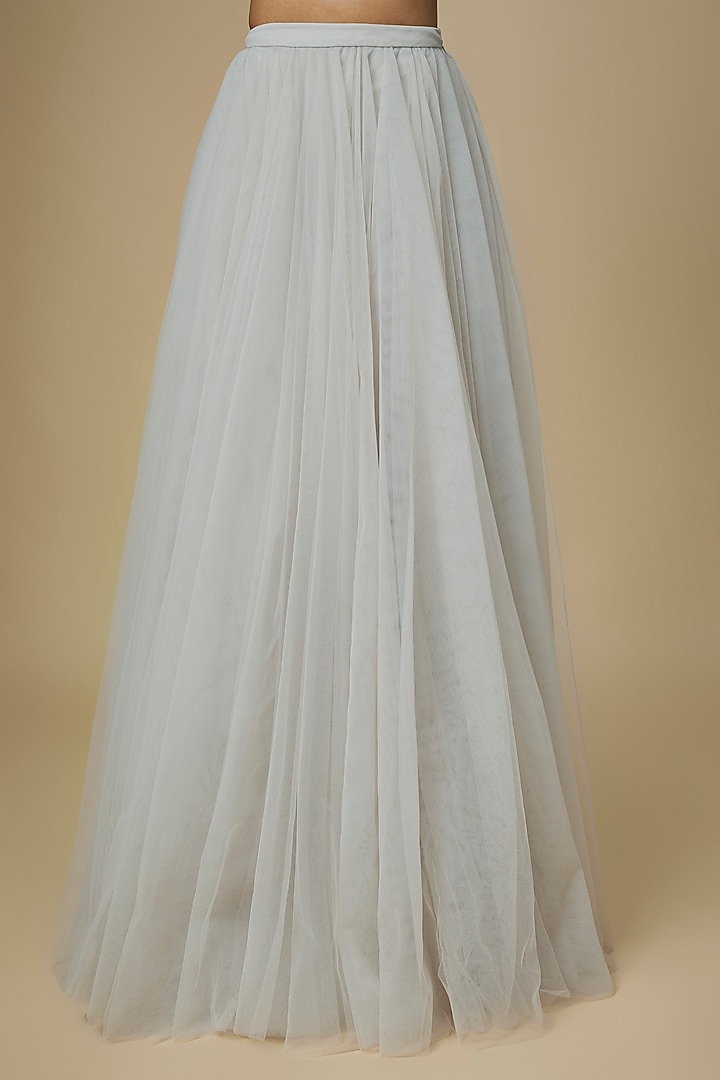 Ivory Net Skirt Set by Anushree Reddy at Pernia's Pop Up Shop