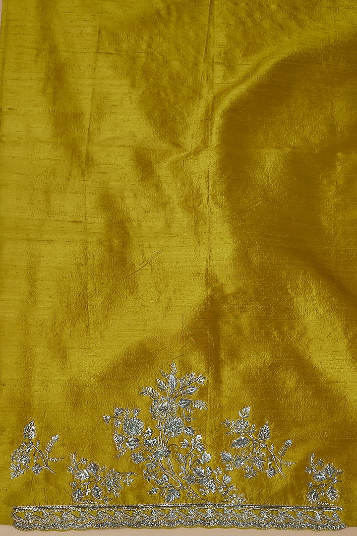 Yellow Organza Bridal Saree Set by Anushree Reddy at Pernia's Pop Up Shop