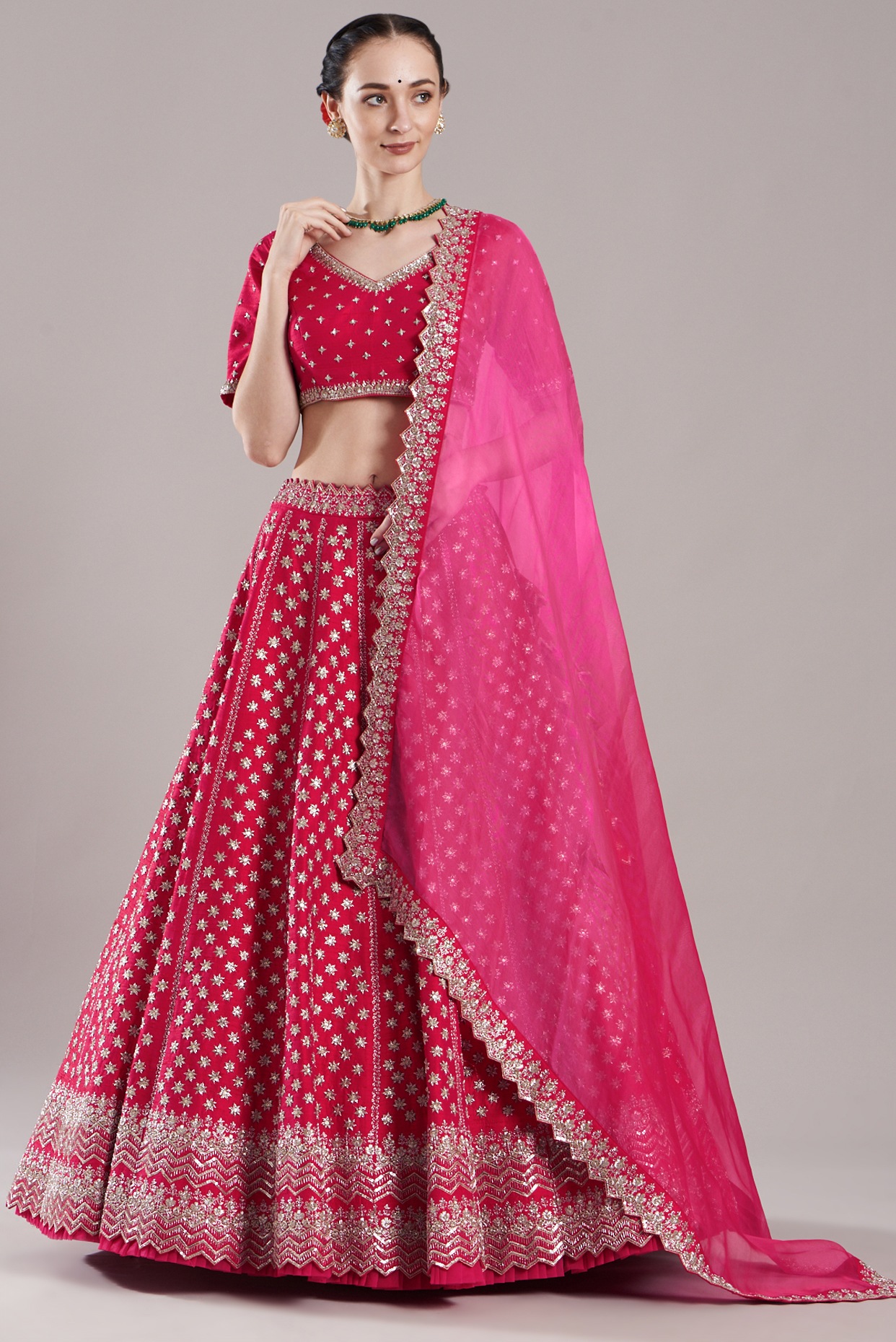 Buy Floor Length Pink Engagement Lehenga Choli Online for Women in USA