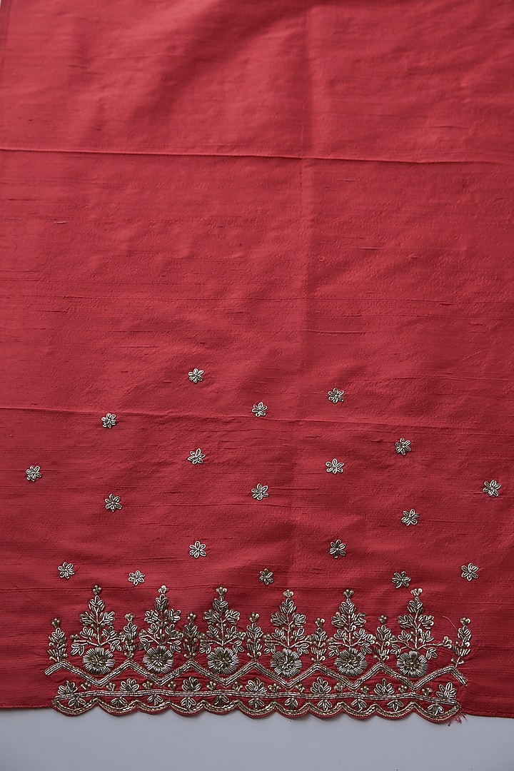 Peach Organza Bridal Saree Set by Anushree Reddy at Pernia's Pop Up Shop